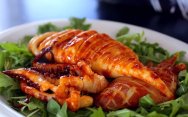 рецепт Острый жаренный кальмар на гриле