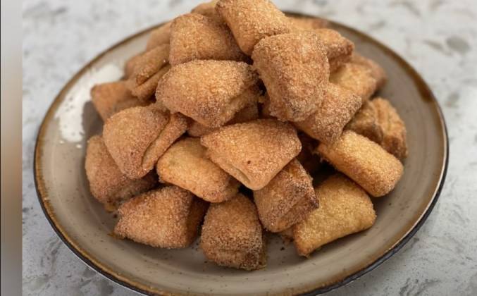 Творожное печенье треугольники с сахаром в духовке рецепт