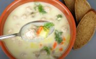 рецепт Сырный суп с фрикадельками