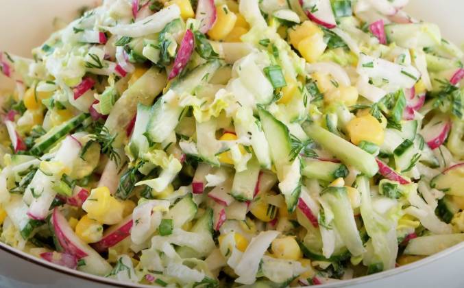Салат из белокочанной капусты — рецепт