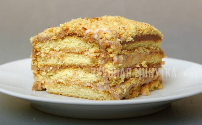 Торт из печенья со сгущенкой без выпечки рецепт