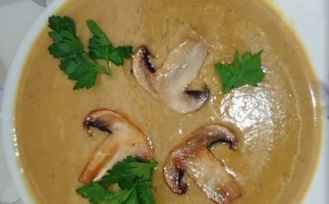 Крем суп со сливками из шампиньонов рецепт