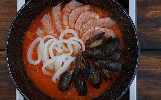 Паста лингвини с морепродуктами рецепт с фото пошагово