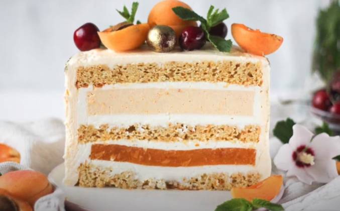 Домашний вкусный бисквитный торт абрикосовый рецепт