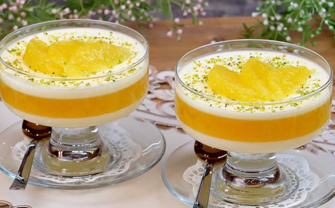 Десерт желе из сливок и апельсина рецепт