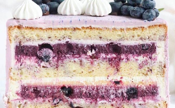 Торт с голубикой рецепт с фото пошагово