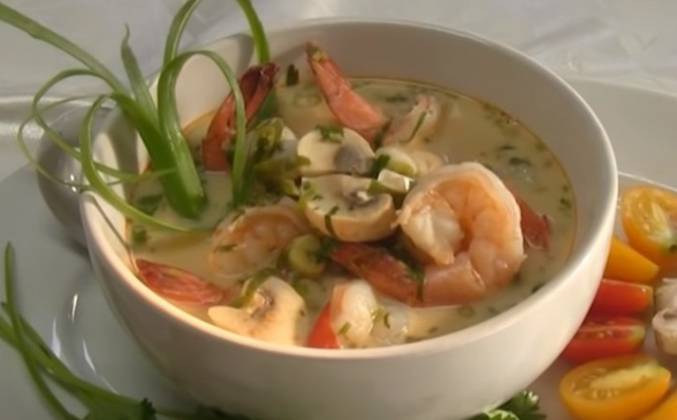 Тайский суп том ям с креветками и грибами рецепт
