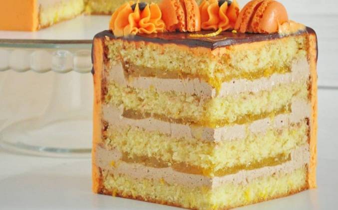 Апельсиновый торт с цукатами