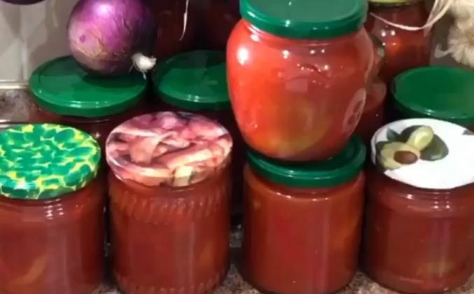 Лечо из болгарского перца с томатным соком на зиму рецепт