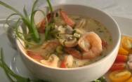 Тайский суп том ям с креветками и грибами