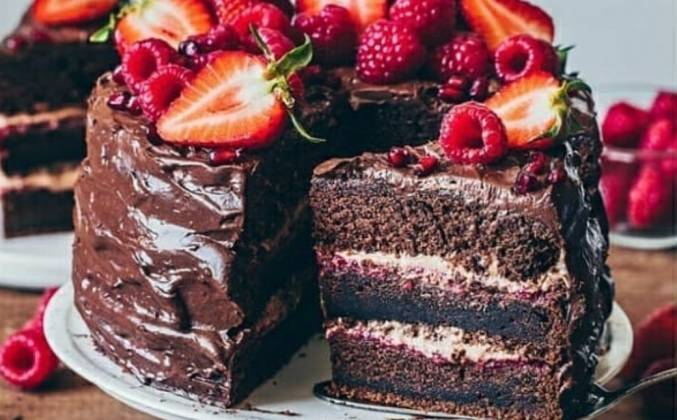 Шоколадно малиновый торт рецепт