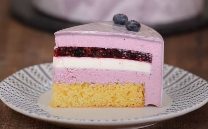 Муссовый торт с малиной, ежевикой и голубикой рецепт
