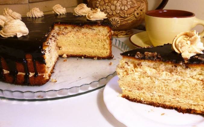 Бисквит рецепт в духовке пышный для торта пошагово с фото в домашних