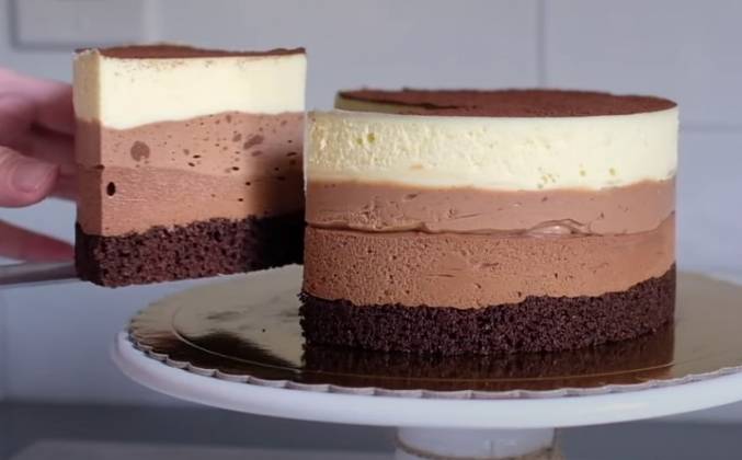 Муссовый торт Три Шоколада с нутеллой рецепт