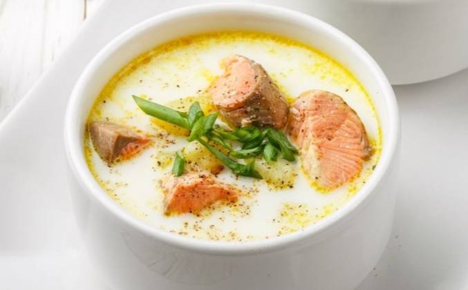Сырный суп с рыбой красной рецепт с фото пошагово