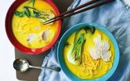 рецепт Вегетарианский тайский суп на курином бульоне