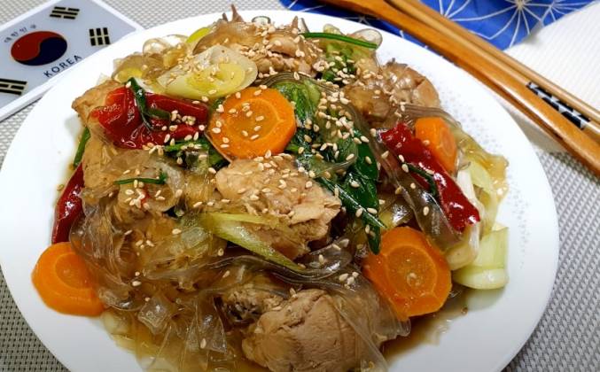 Курица по корейски острая Чимдак рецепт