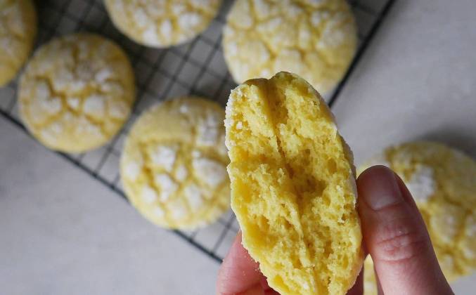 Мраморной лимонное печенье с трещинками рецепт