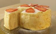 рецепт Блинный торт с кремом из творожного сыра и сливок