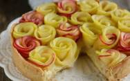 рецепт Песочный пирог с яблоками роза