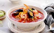рецепт Французский суп Буйабес томатный с морепродуктами