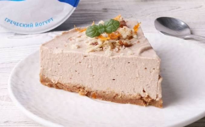 Творожный пирог с персиком и йогуртом – пошаговый рецепт приготовления с фото