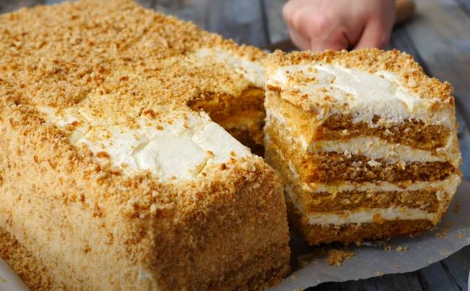 Торт Медовик без сливочного масла простой рецепт пошаговый
