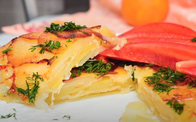 Картошка с луком и сыром на сковороде рецепт