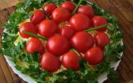 рецепт Слоеный салат ветчина сыр помидор