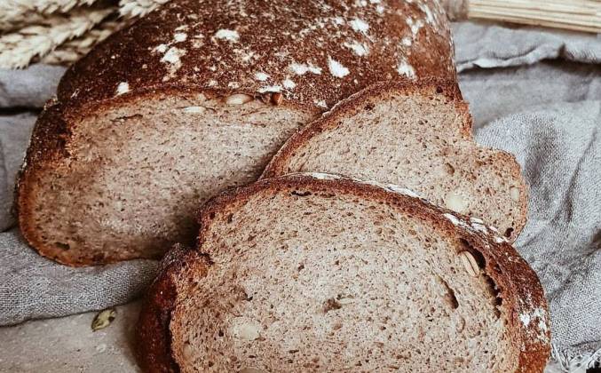 Пшенично ржаной хлеб на закваске в духовке рецепт