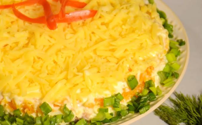 Как сделать вкусный салат мимоза с семгой