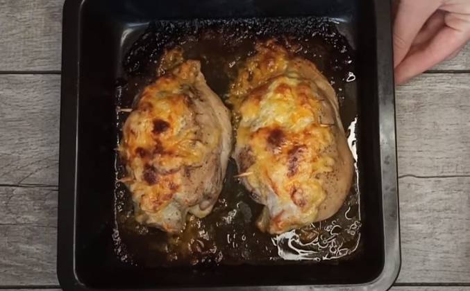 Курица с персиками в духовке