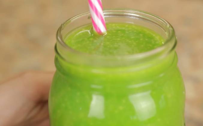 Зеленый смузи для похудения в блендере рецепт с фото пошагово