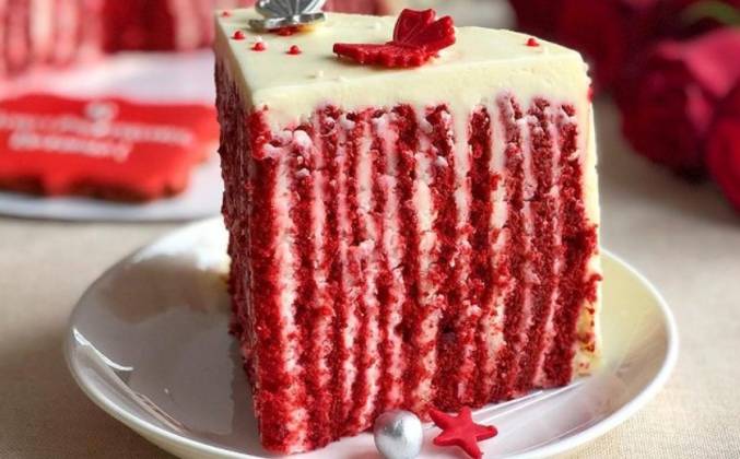 Вертикальный торт Красный Бархат новый рецепт