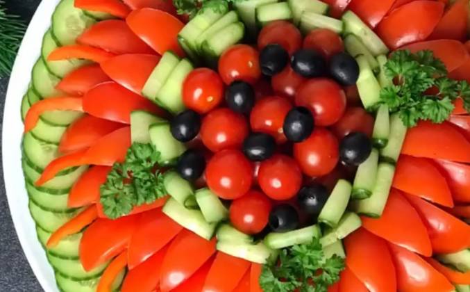 Идеи овощной тарелки для впечатляющего ужина