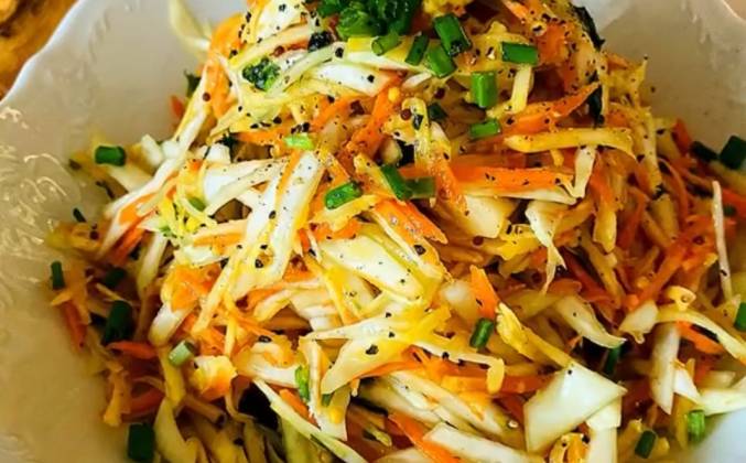Салат из репы, капусты и моркови рецепт