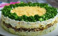 рецепт Салат грибы под шубой с сыром, картошкой и огурцами