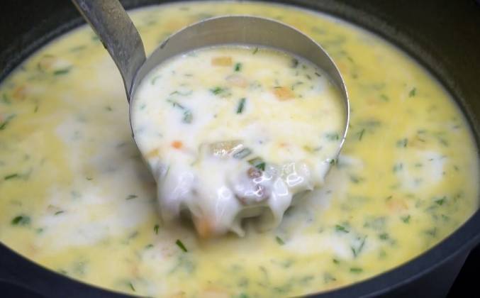 Суп с плавленым сыром и фаршем рецепт