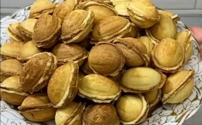 Печенье орешки с вареной сгущенкой в орешнице рецепт