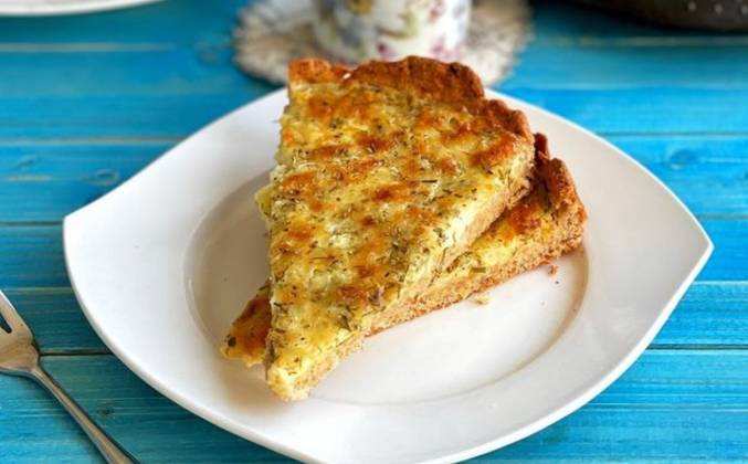 Творожный пирог с сыром брынза и зеленью рецепт
