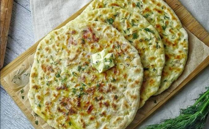 Хычины с сыром и зеленью — рецепты | Дзен