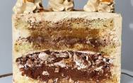 рецепт Шоколадный торт мокко с карамелью и орехами