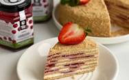 рецепт ПП торт Медовик с вишней и сметанно творожным кремом