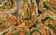 рецепт Закусочный рулет из лаваша, морковью и сыром плавленым