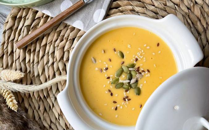 Тыквенный крем-суп со сливками и курицей: рецепт пошаговый с фото и видео | Меню недели