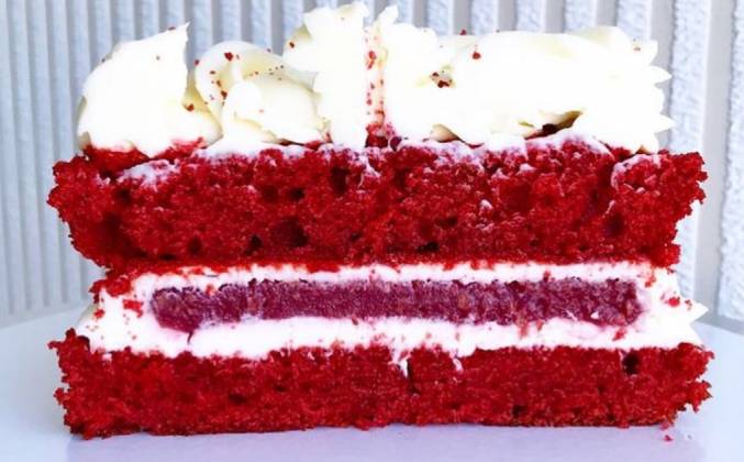 Торт Красный Бархат на ряженке с начинкой ягодной рецепт