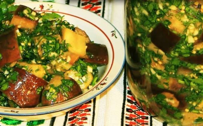 Салат с жареными баклажанами рецепт
