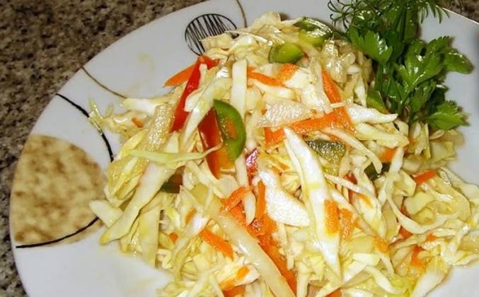 Салат из капусты свежей морковью и уксусом рецепт