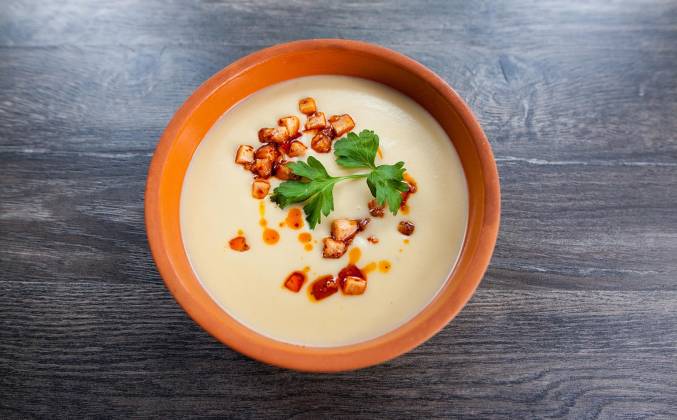 Картофельный крем суп со сливками Просто Кухня рецепт