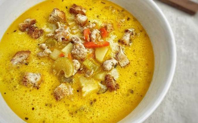 Сливочно сырный суп с курицей рецепт